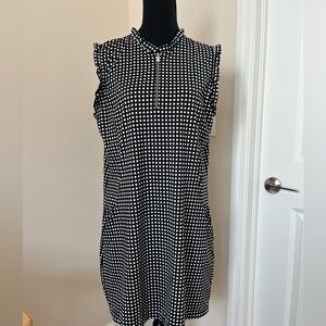 Tail Checkered Sleeveless Dress